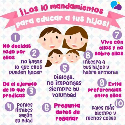 Los diez mandamientos para educar a tus hijos