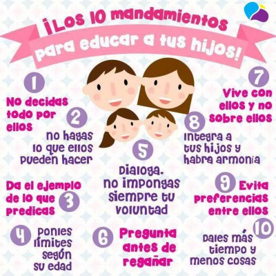 Los diez mandamientos para educar a tus hijos