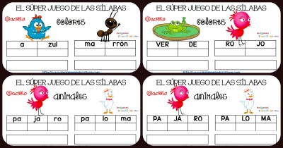 Super juego practicamos la descomposición en sílabas Portada