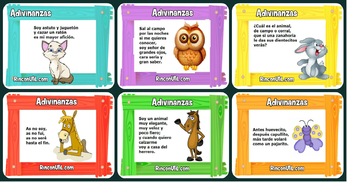 Adivinanzas+Para+Niños+De+Primaria Adivinanzas animales para niños Portada - Imagenes Educativas