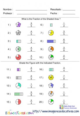 Fichas ejercicios de fracciones con figuras (11)