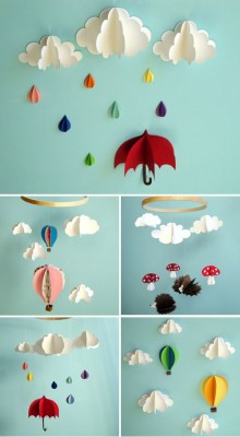 Moviles de papel y cartulina (4)