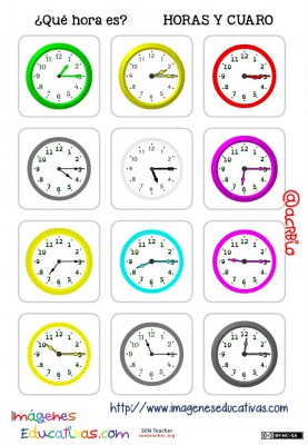 fichas de relojes analógicos. (7)