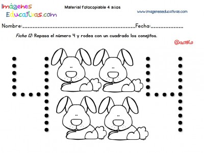 Cuadernillo complementario para 4 años, Educación Preescolar (12)