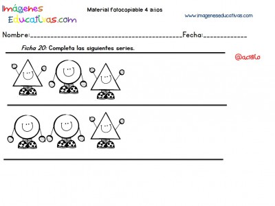 Cuadernillo complementario para 4 años, Educación Preescolar (20)