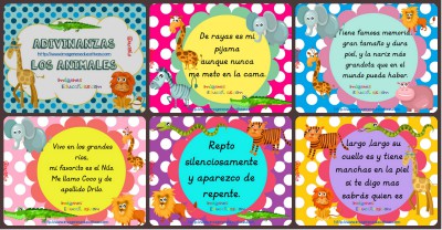 Trabajamos con adivianzas de animales, conciencia lingüística Portada
