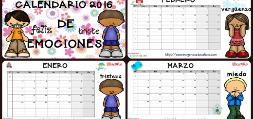 Calendario 2016 trabajamos las emociones PORTADA