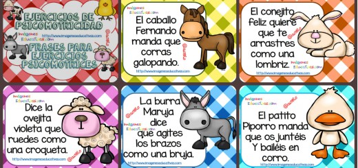 Frases para ejercicios psicomotrices Baby Farm PORTADA