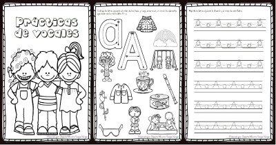 Librito para practicar y repasar las vocales PORTADA