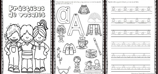 Librito para practicar y repasar las vocales PORTADA