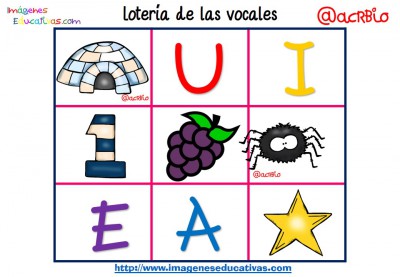 Lotería Bingo de las vocales (11)