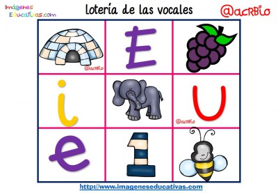 Lotería Bingo de las vocales (13)