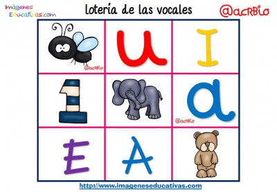 Lotería Bingo de las vocales (4)