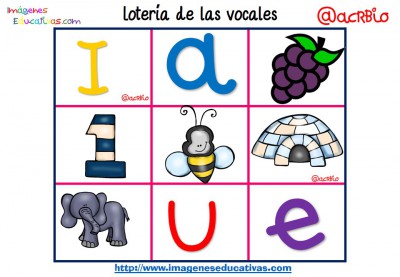 Lotería Bingo de las vocales (9)