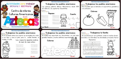 Tabajamos la lecto-escritura centro de interes los Aztecas PORTADA