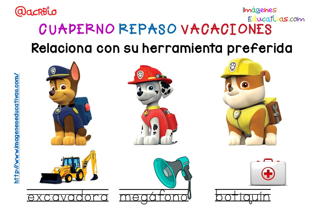 Cuderno de repaso para vacaciones Patrulla Canina (13)