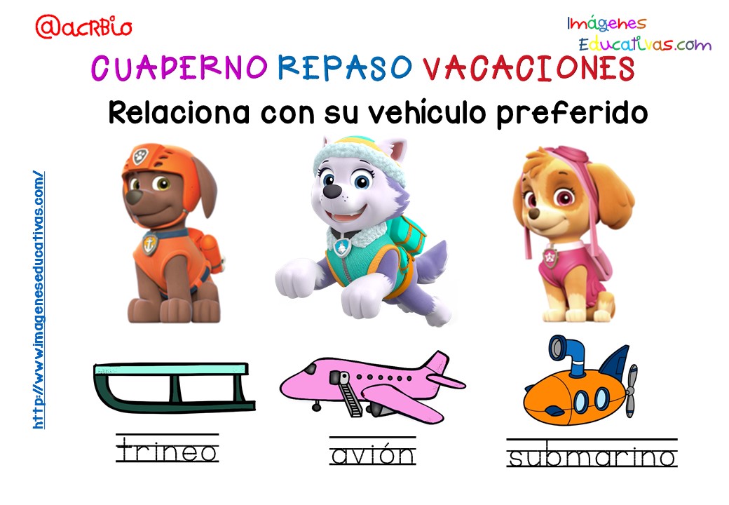 Cuderno de repaso para vacaciones Patrulla Canina (14)