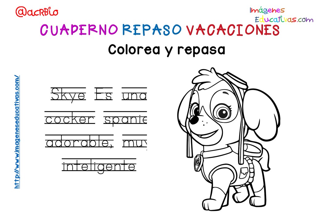 Cuderno de repaso para vacaciones Patrulla Canina (17)