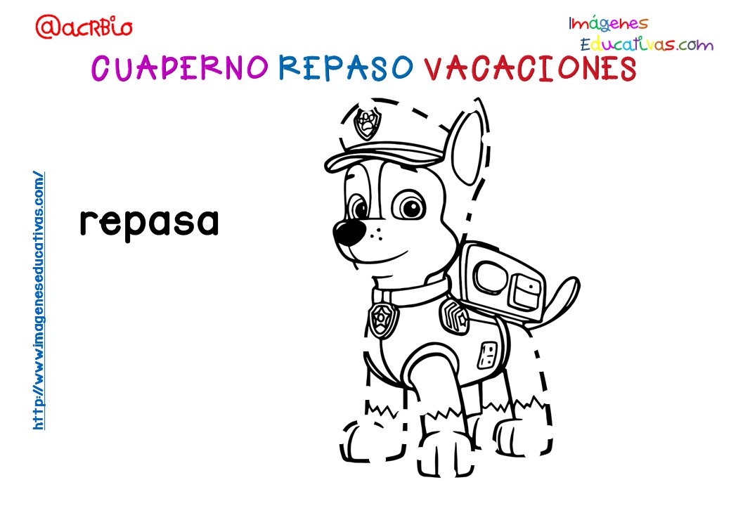 Cuderno de repaso para vacaciones Patrulla Canina (6)