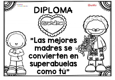 Diplomas para colorear del día de las madres. 10 de Mayo (2)