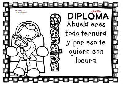 Diplomas para colorear del día de las madres. 10 de Mayo (3)