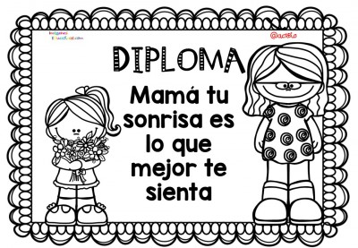 Diplomas para colorear del día de las madres. 10 de Mayo (5)