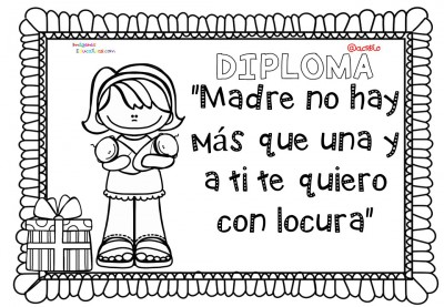 Diplomas para colorear del día de las madres. 10 de Mayo (6)