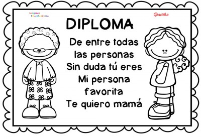 Diplomas para colorear del día de las madres. 10 de Mayo (8)