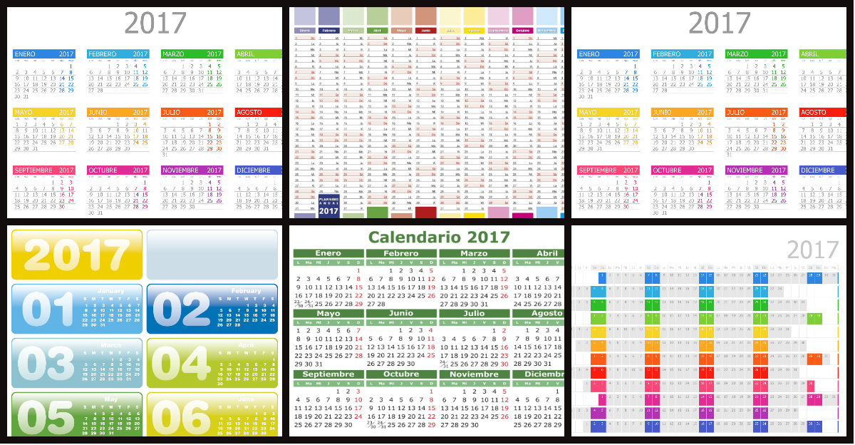 formatos de calendarios