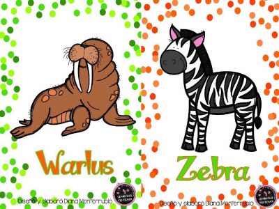Tarjetas De Animales De Zoológico Y Hábitats (22)