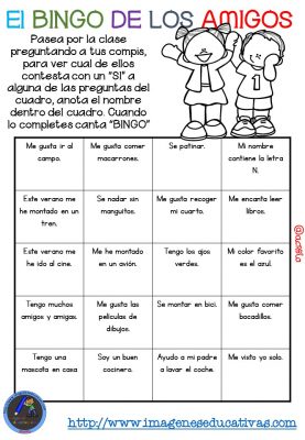 Actividad para los primeros días de clase “El BINGO DE LOS AMIGOS” (11)