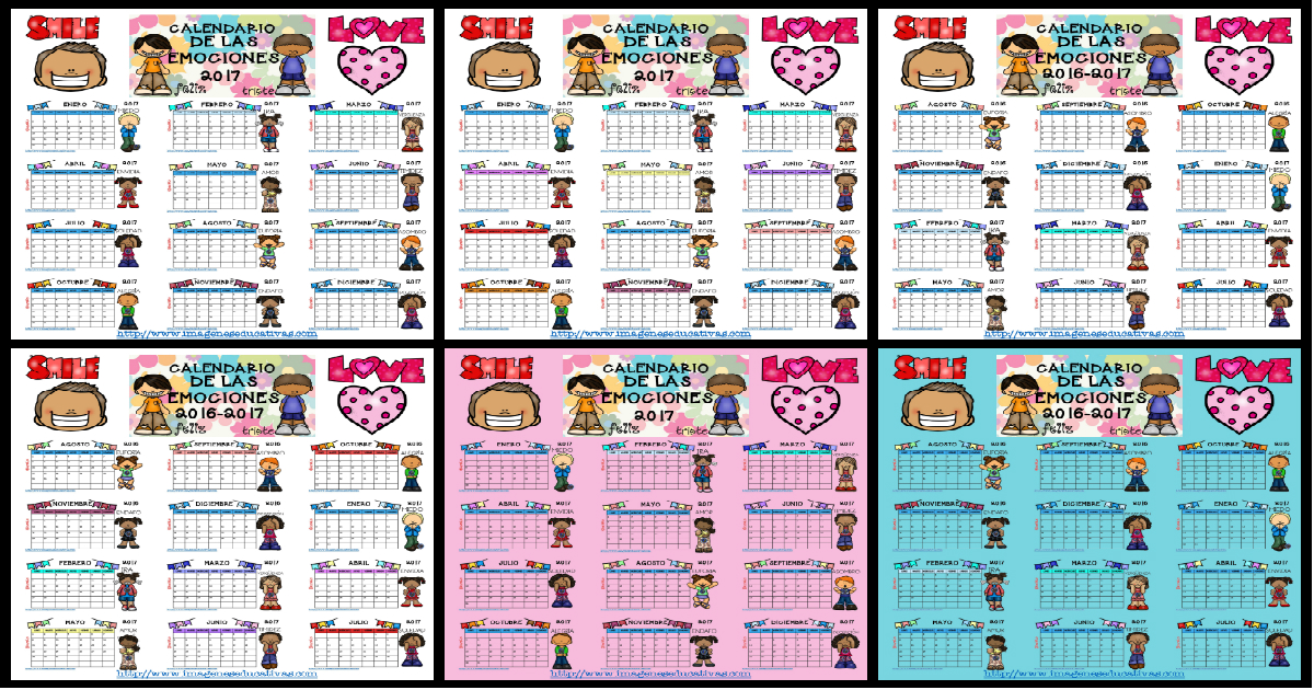 formatos de calendarios