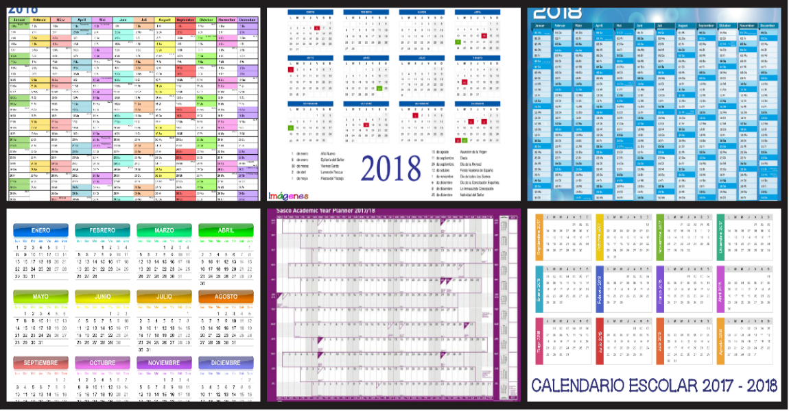 formatos de calendarios