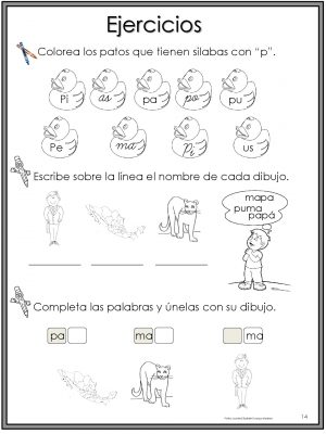 inventar Contaminado Descompostura Más de 50 ejercicios de lecto-escritura para preescolar y primaria  -Orientacion Andujar