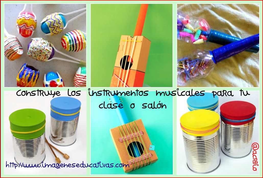 Construye los instrumentos musicales para tu clase o salón – Imagenes  Educativas