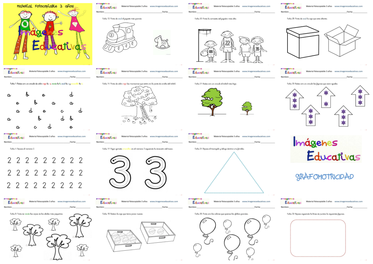Cuadernillo de 40 actividades para 3 años, Educación Preescolar – Imagenes  Educativas
