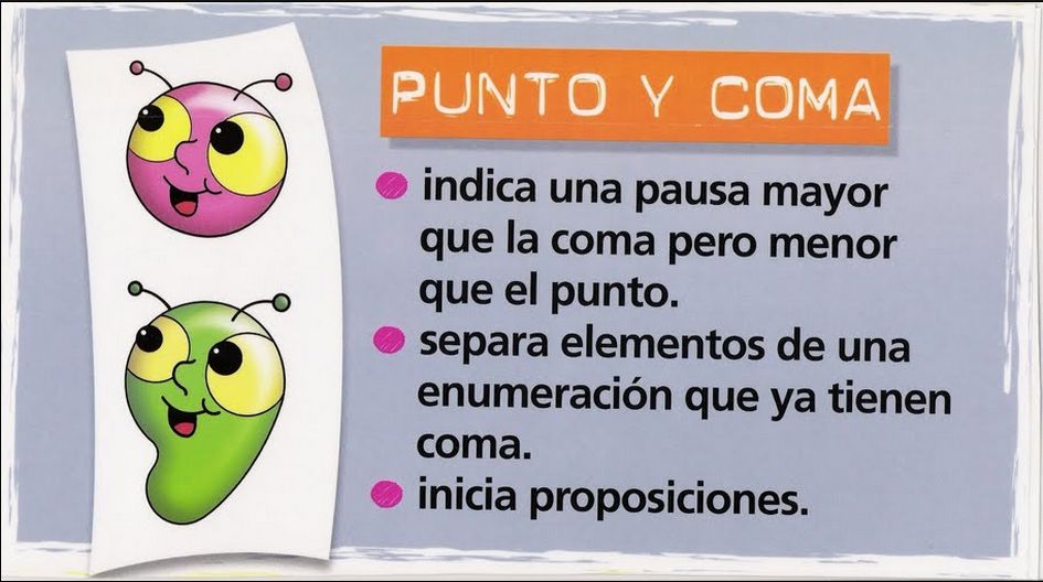 Uso Del Punto Y Coma Imagen Imagenes Educativas