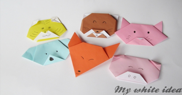 Origami o papiroflexia para niños fácil. Oso