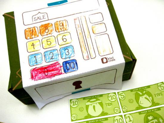 caja registradora carton
