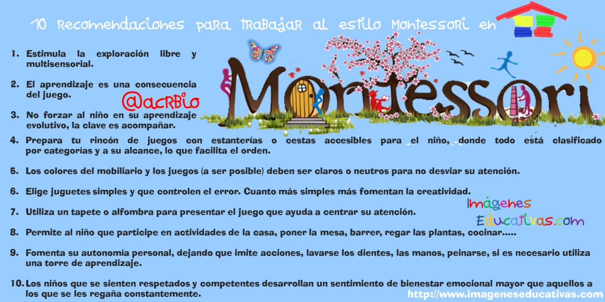 10 recomendaciones para trabajar al estilo Montessori en nuestra