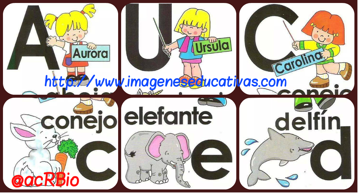 Abecedario Niños y Animales. Fichas imprimibles collage - Imagenes ...