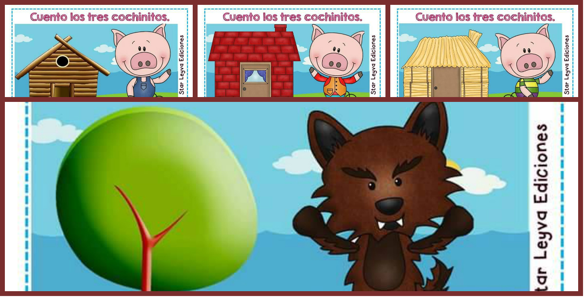 Los tres cerditos casitas  Los tres cerditos, Cerditos, Manualidades  preescolar