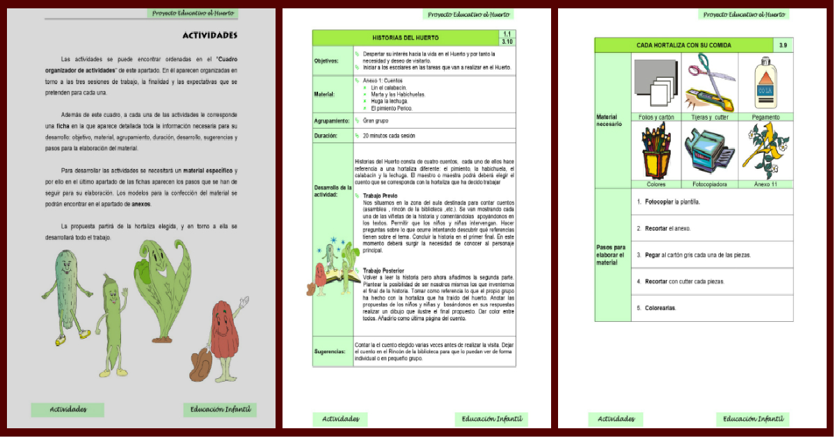 Nuestro proyecto educativo. El huerto escolar Portada – Imagenes Educativas