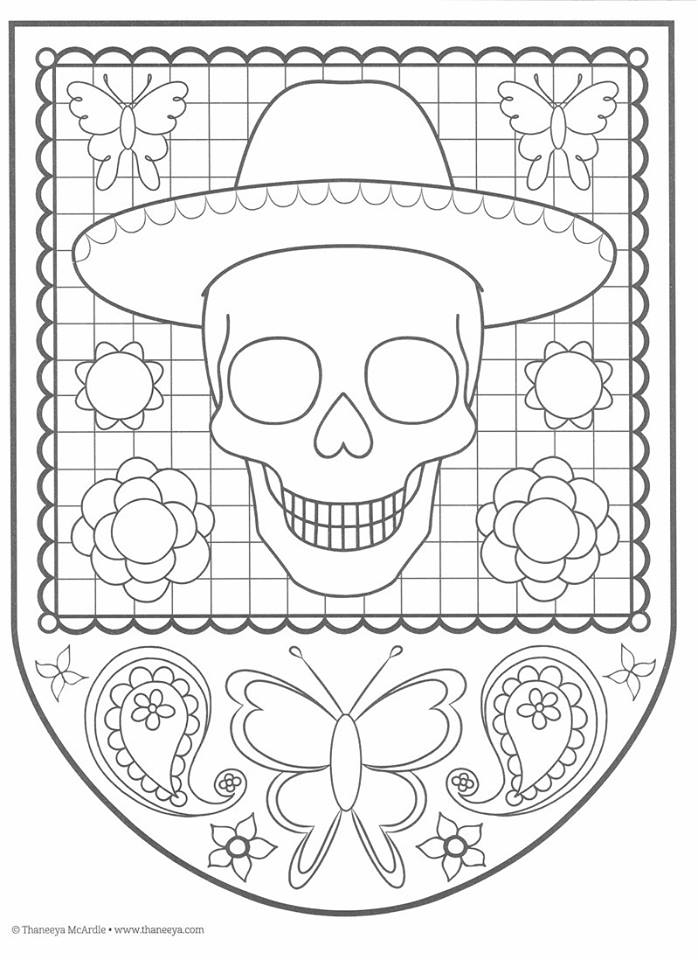 Dibujos para colorear el día de los muertos (43) – Imagenes Educativas