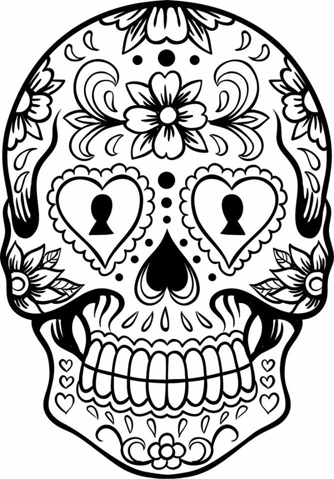 Dibujos para colorear el día de los muertos (7) – Imagenes Educativas