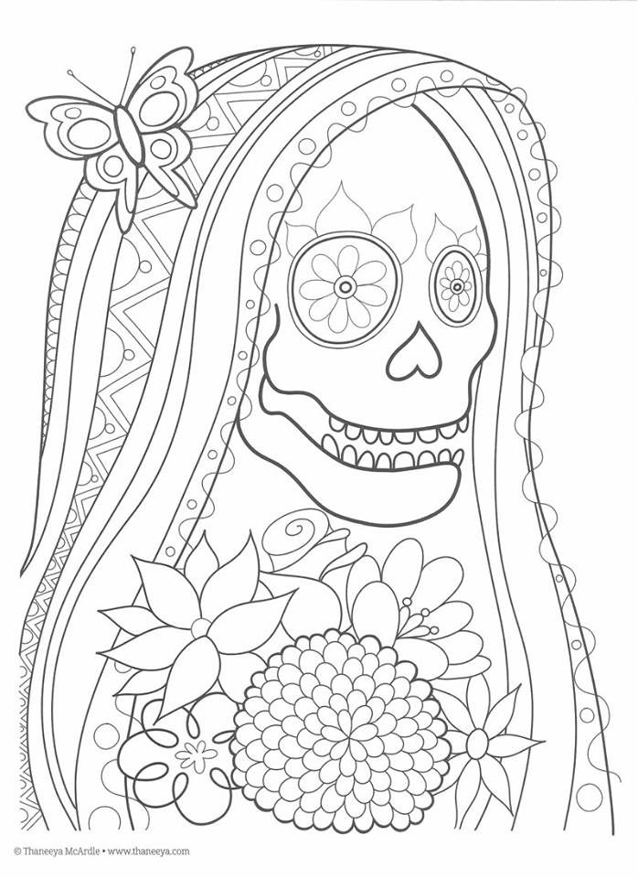 Dibujos para colorear el día de los muertos (8) – Imagenes Educativas