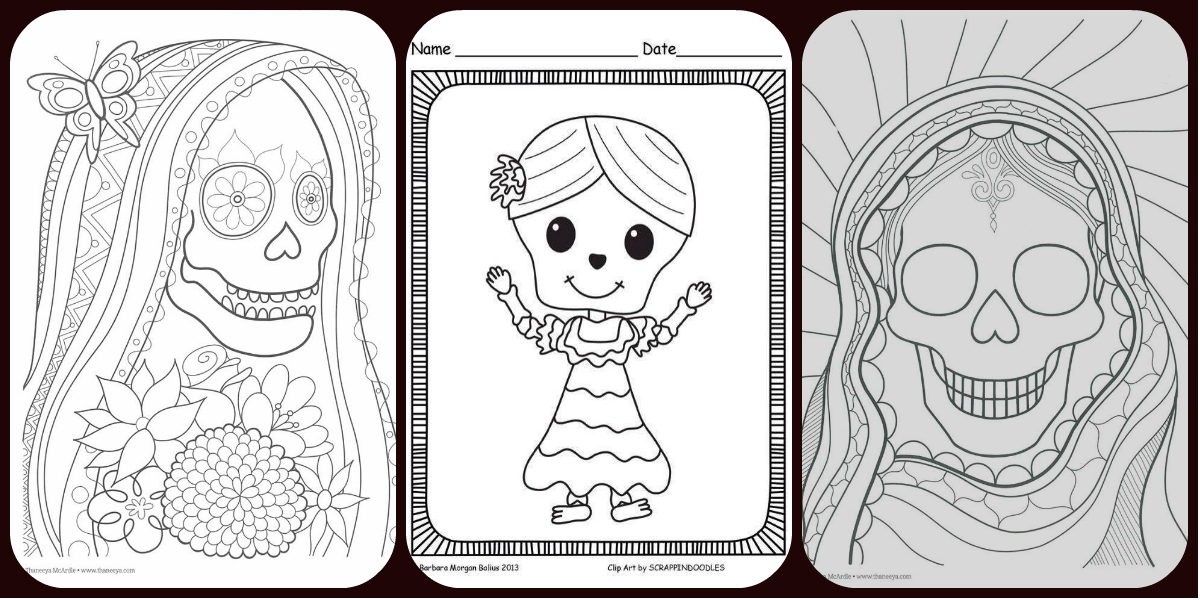 Colección más de 50 dibujos para colorear el día de los Muertos, diferentes niveles de dificultad – Imagenes Educativas Colección más de 50 dibujos para colorear el día de los Muertos, diferentes niveles de dificultad – Imagenes Educativas