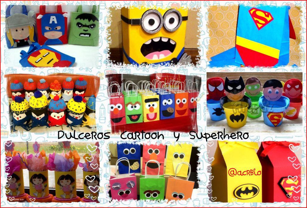 Dulceros dibujos animados Collage – Imagenes Educativas