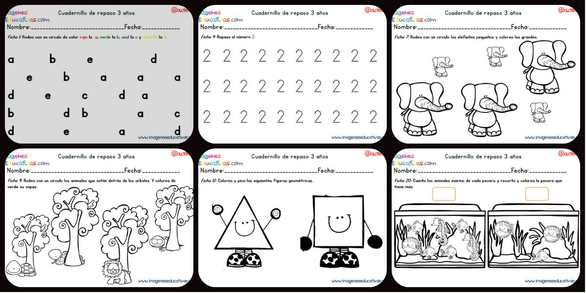 champú catalogar Pelágico Cuadernillo complementario para 3 años, Educación Preescolar conceptos  matemáticos – Imagenes Educativas