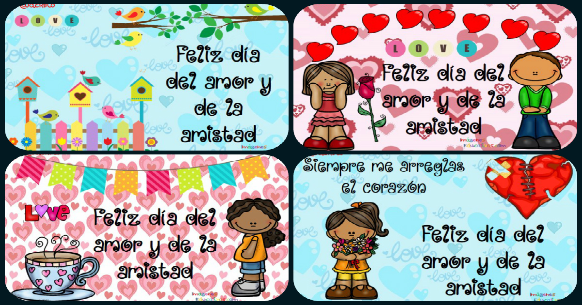 Perímetro dilema Escoba Tarjetas para el día del amor y de la amistad, originalesy listas para  imprimir – Imagenes Educativas